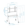 Tooq iSTAND Soporte de Suelo con Ruedas para Pantallas 50-86 pulgadas, Gris